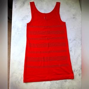 Red Beaded Tank Top